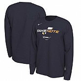 Utah Jazz Nike 2019 NBA Playoffs Bound Team Mantra Dri FIT Long Sleeve T-Shirt Navy,baseball caps,new era cap wholesale,wholesale hats